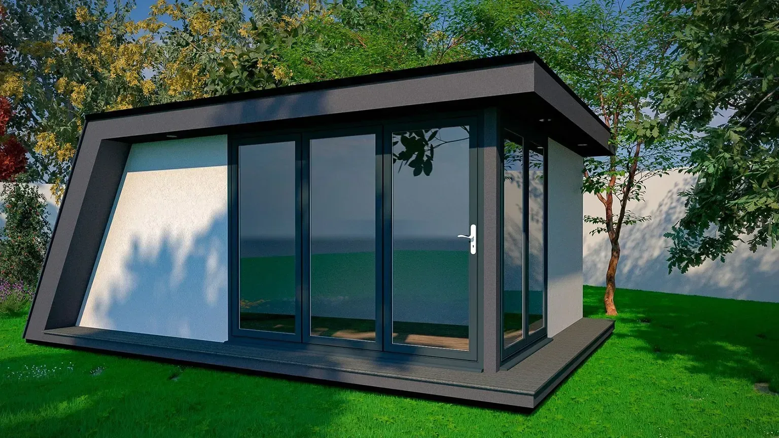 K-render finish garden-room design visualisation