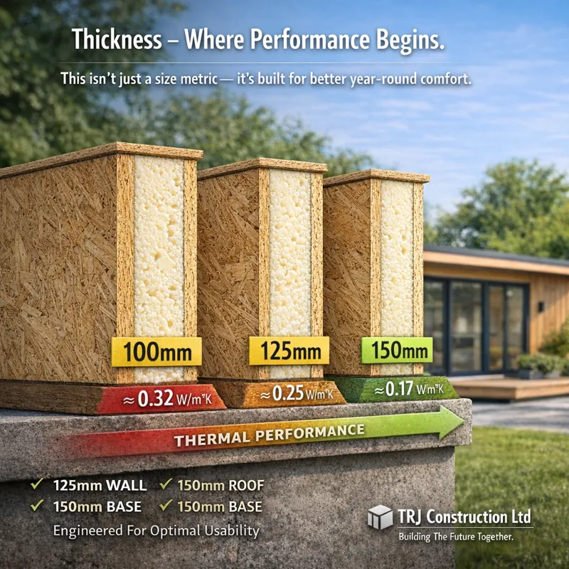 SIP panel thickness and thermal performance illustration