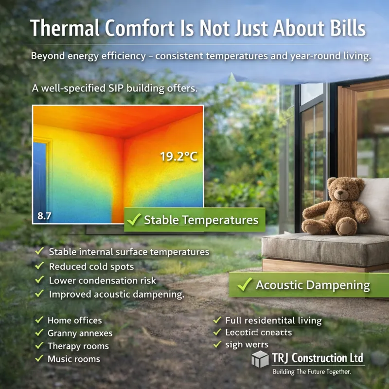 Thermal comfort inside a well-specified SIP building