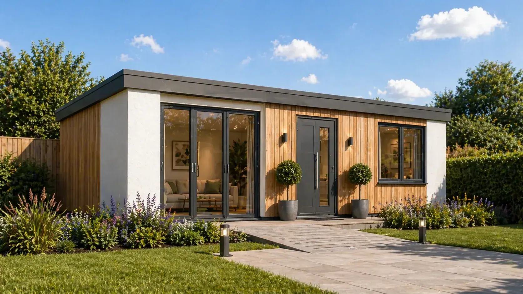 Insulated garden office and garden room space