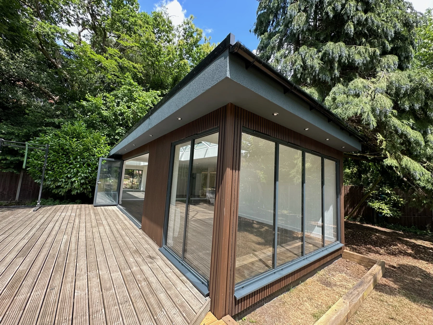 Garden Gym with Sauna and Shower Room in Chessington