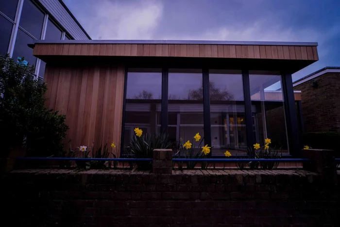 Classroom and covered courtyard walkway — Bedmond, Hertfordshire