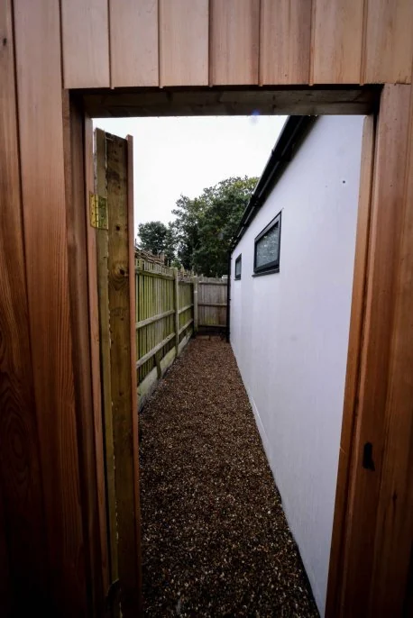 Entrance beside the boundary — Dulwich Village, London