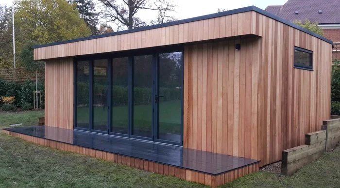 Cedar gym and broad glazing — Kingswood, Surrey