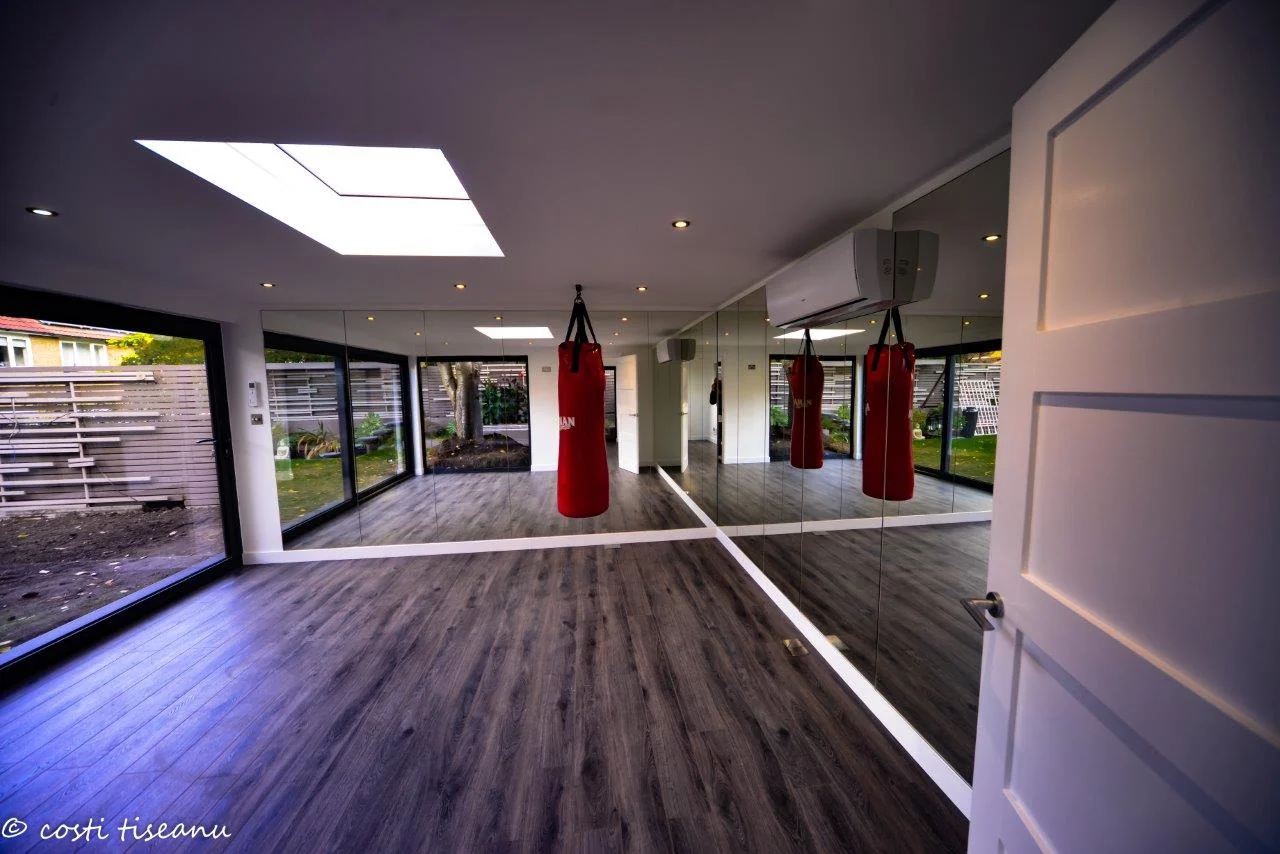 Gym area beneath the rooflight — Putney, London
