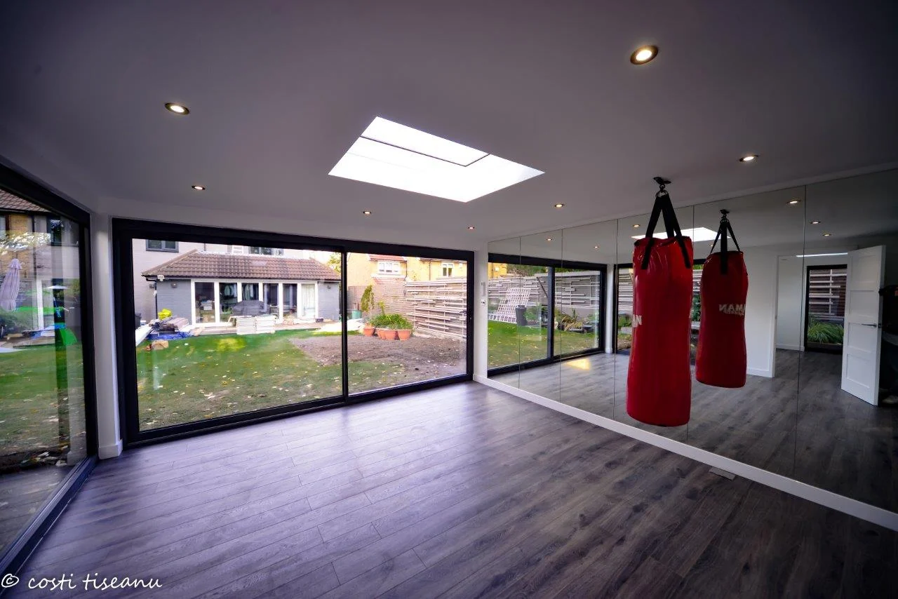Main room facing the glazing — Putney, London