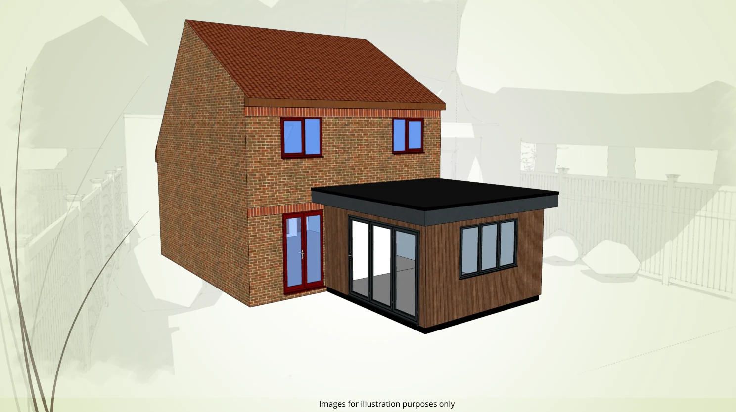 Original isometric design of the Harlow SIP house extension