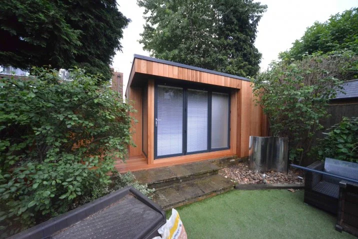 Compact cedar garden gym — Ealing, London