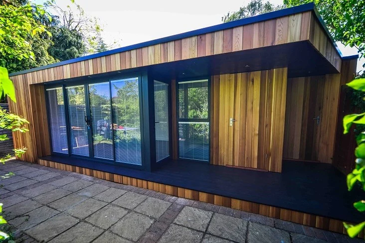 The finished St Albans garden studio and hidden storage