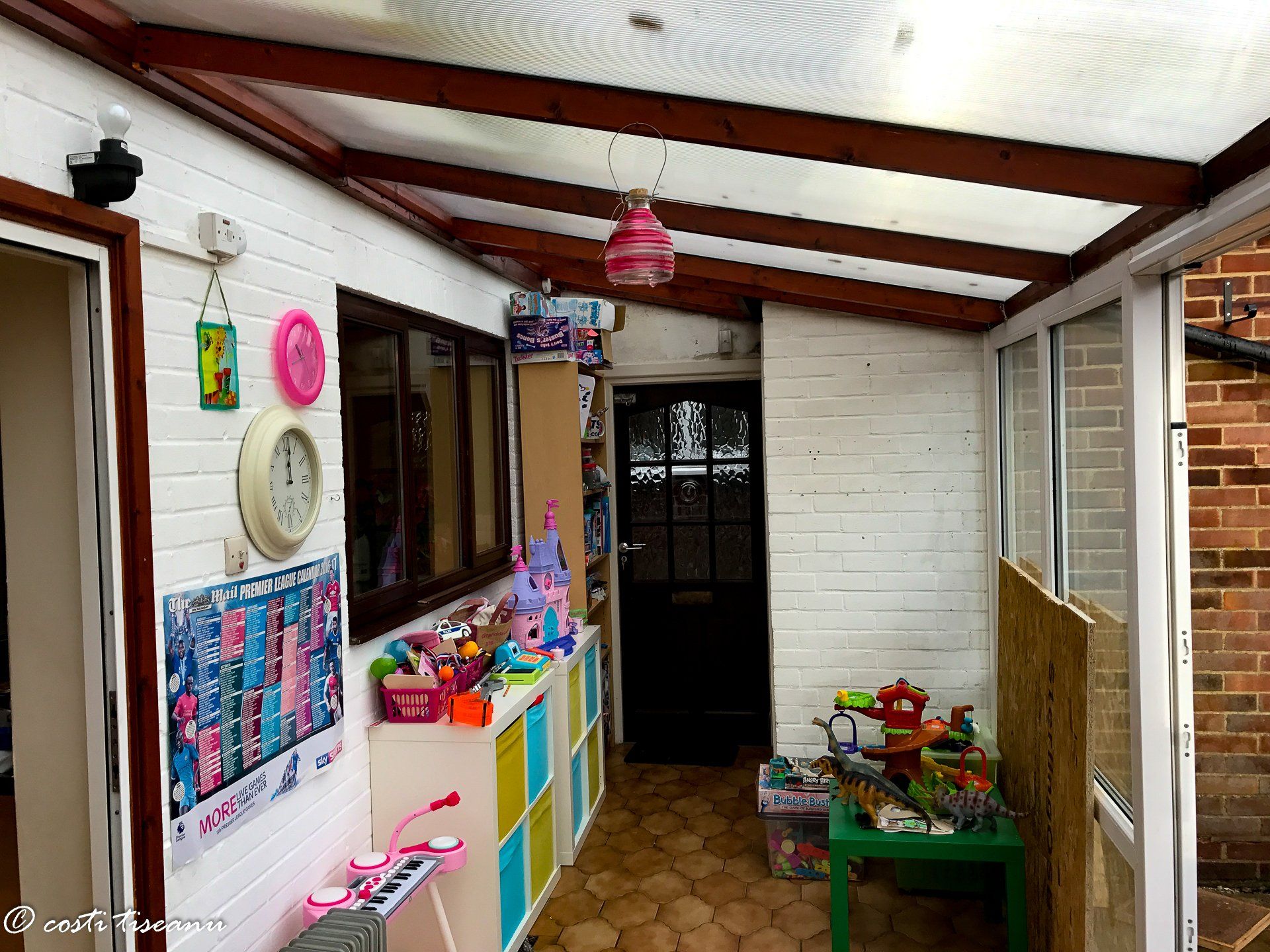 Interior of the original glazed rear addition