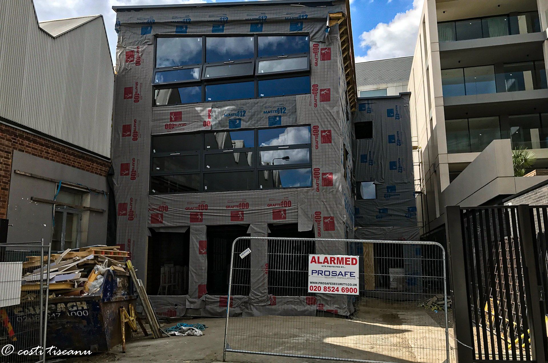 Commercial annexe shell before external cladding