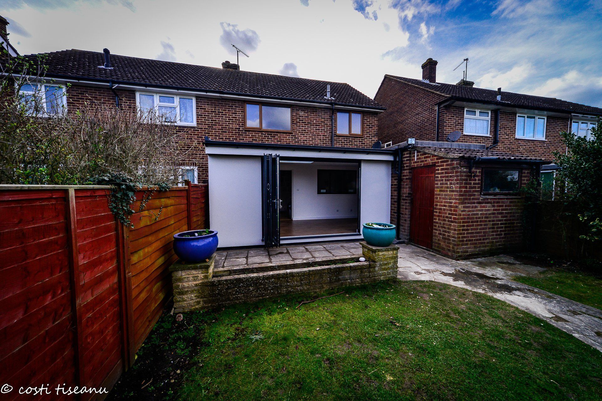 Garden view of the completed rear extension
