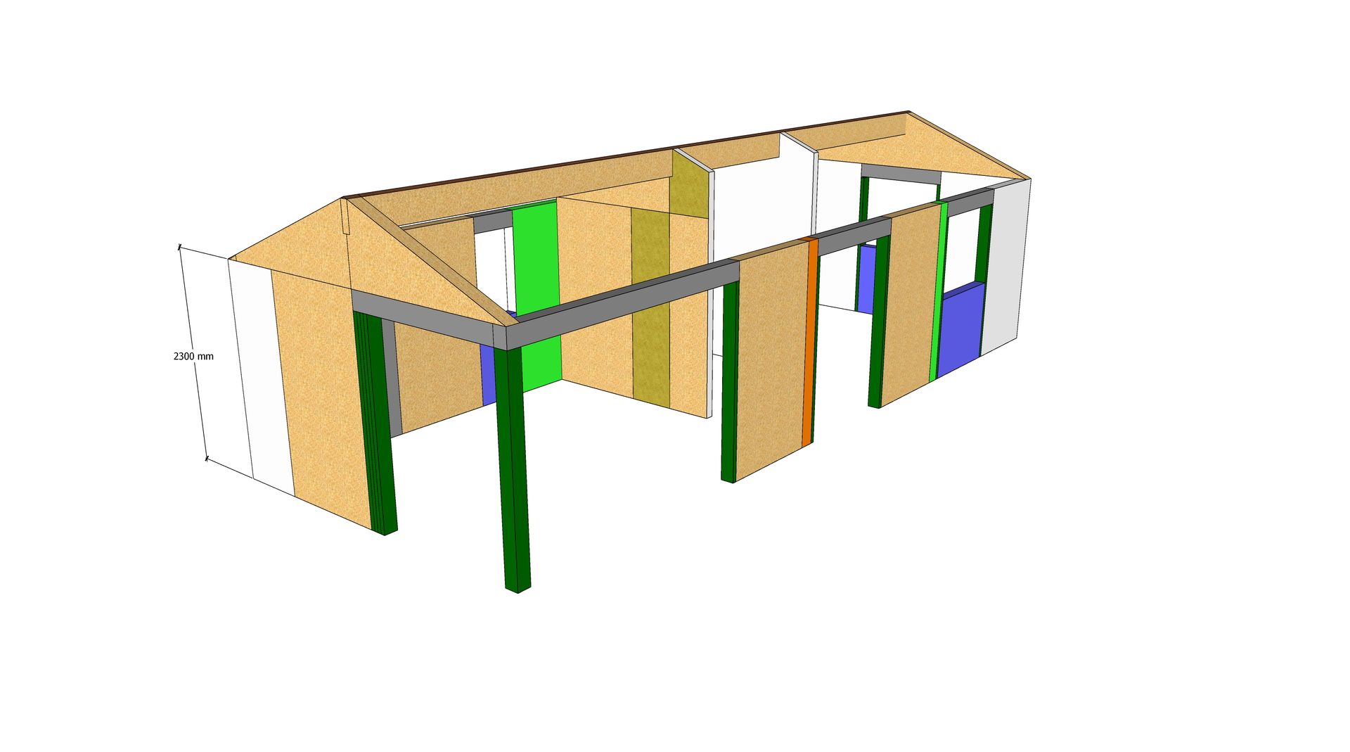 architectural drawing of granny annex layout design