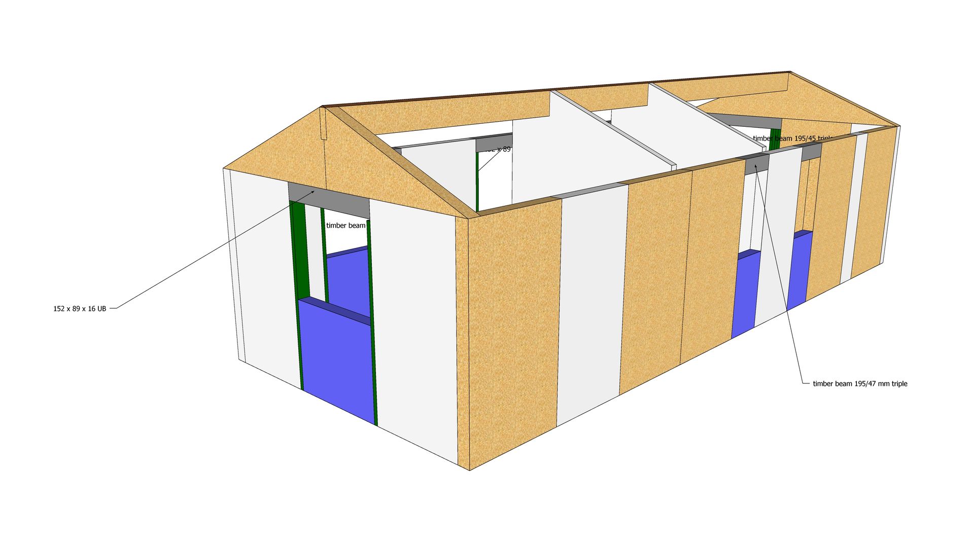 garden room building design technical drawing