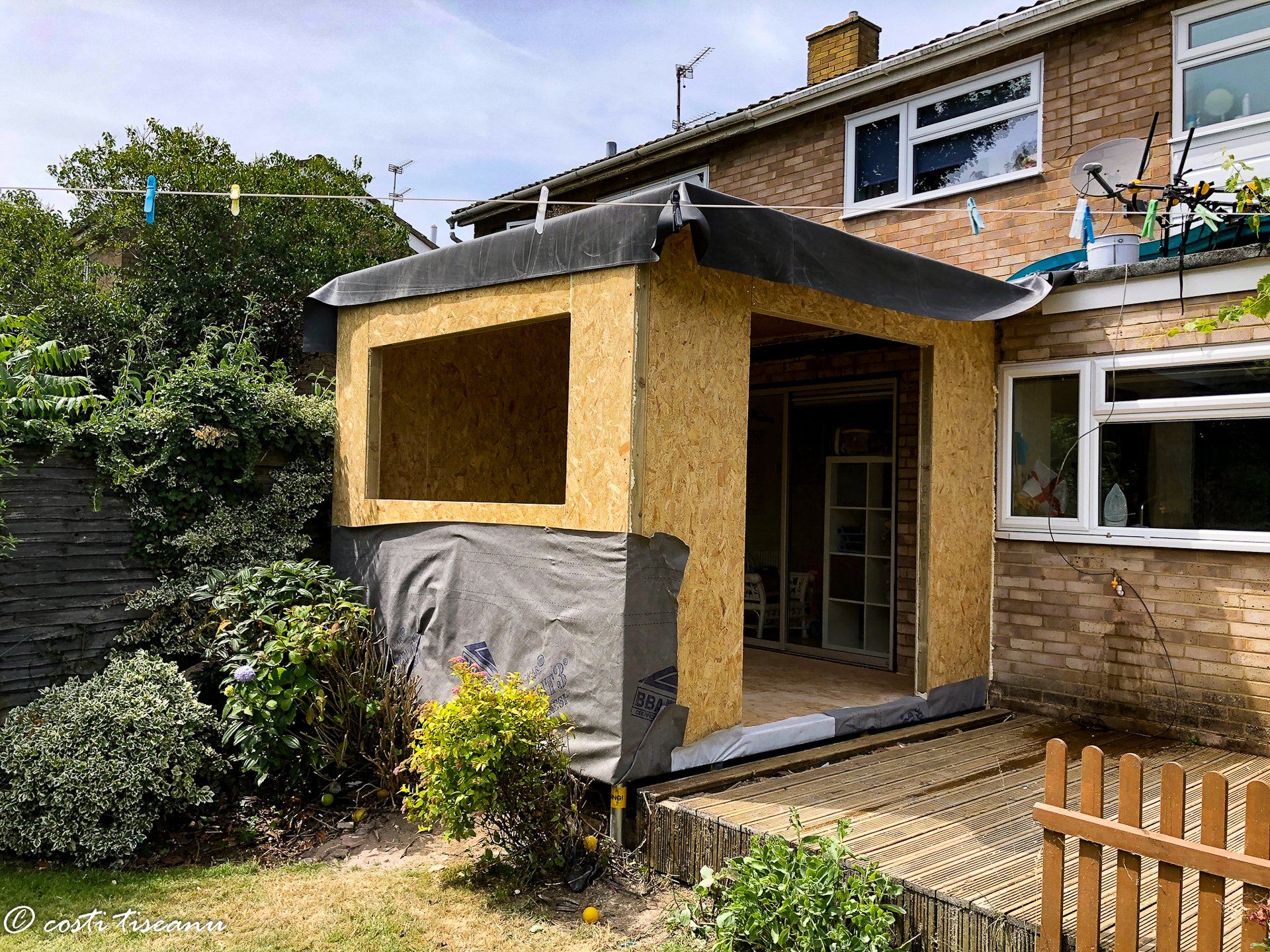 SIP rear-extension shell with window openings