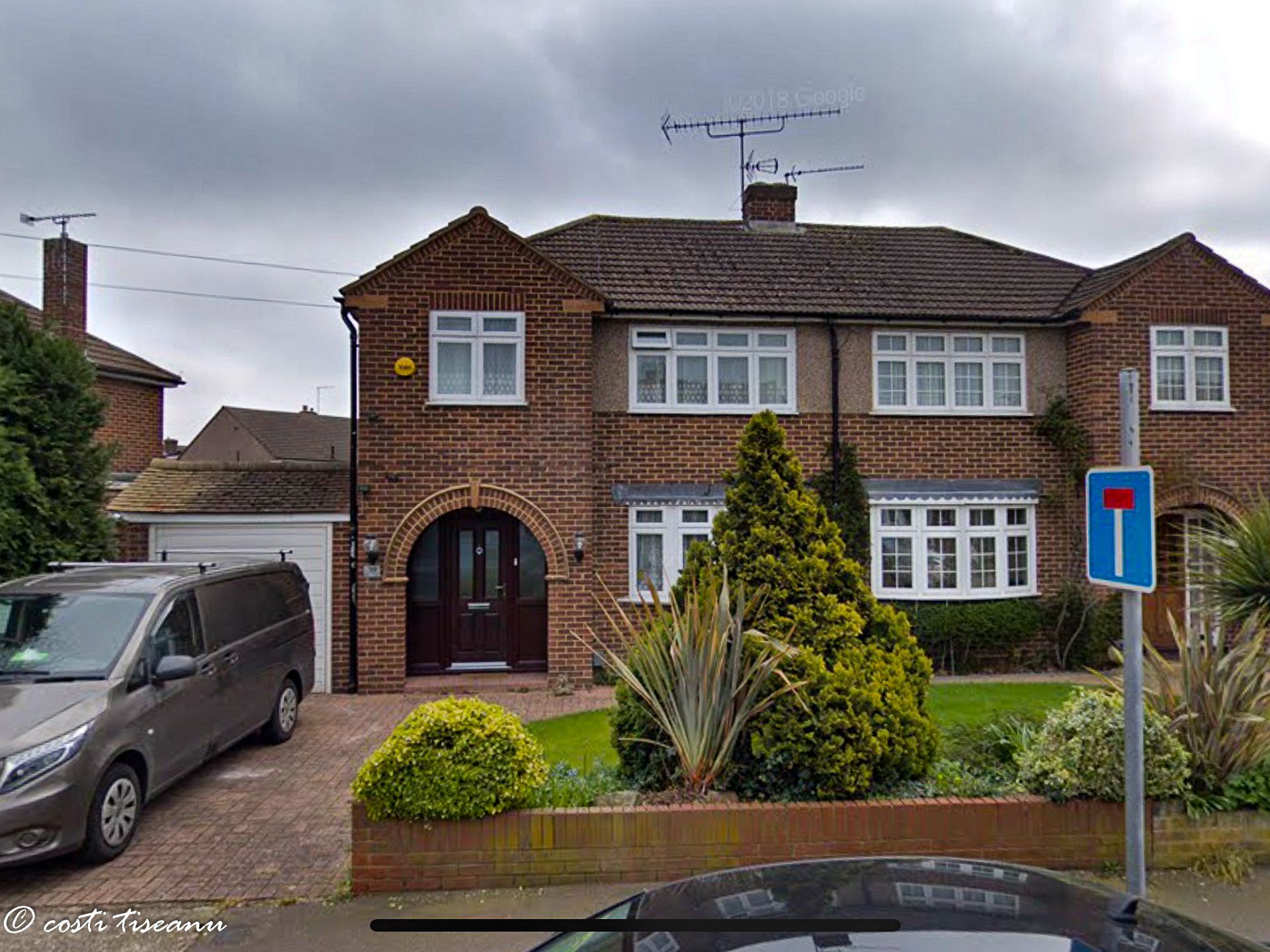 Existing brick house before extension works